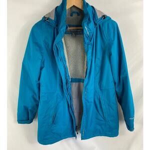 Eddie Bauer Blue Zip Up Medium Weight Jacket Size MP